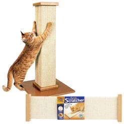 SmartCat The Ultimate 32-in Sisal Cat Scratching Post & SmartCat Bootsie's Combination Scratcher
