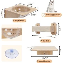 Coziwow 3 Pieces Wall Mounted Cat Perch Set -Cat Pet Supplies 941694 PT3. AC SS1800 V1700859193