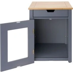 TRINITY 20-in Enclosure End Table With Drawer Cat Litter Box, Dark Grey, Small 18 TRINITY 20-in Enclosure End Table With Drawer Cat Litter Box, Dark Grey, Small -Cat Pet Supplies 943606 PT7. AC SS1800 V1692301510