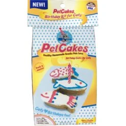 Goody Box Birthday Cat Toys, Treats & Collar & PetCakes Turkey Flavor Microwavable Birthday Cake Mix Kit With Fish Shaped Pan Cat Treats, 5-oz Bag -Cat Pet Supplies 947294 PT5. AC SS1800 V1693600215