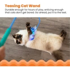 Catstages Tail Teaser Air Prey Play Wand Cat Toy, Blue -Cat Pet Supplies 976214 PT1. AC SS1800 V1696615525