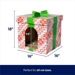 Frisco Holiday Gift Box Cardboard Cat House & Frisco Holiday Santa's Workshop Cardboard Cat House 13 Frisco Holiday Gift Box Cardboard Cat House & Frisco Holiday Santa's Workshop Cardboard Cat House -Cat Pet Supplies 986158 PT2. AC SS1800 V1698258056