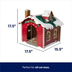 Frisco Holiday Gift Box Cardboard Cat House & Frisco Holiday Santa's Workshop Cardboard Cat House 17 Frisco Holiday Gift Box Cardboard Cat House & Frisco Holiday Santa's Workshop Cardboard Cat House -Cat Pet Supplies 986158 PT6. AC SS1800 V1698258344