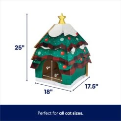 Frisco Holiday Christmas Tree Cardboard Cat House & Frisco Holiday Santa's Workshop Cardboard Cat House 13 Frisco Holiday Christmas Tree Cardboard Cat House & Frisco Holiday Santa's Workshop Cardboard Cat House -Cat Pet Supplies 986190 PT2. AC SS1800 V1698257848